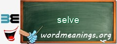 WordMeaning blackboard for selve